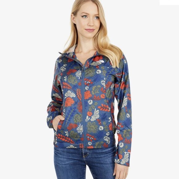 The North Face Women's Size S Blue Full-Zip Lightweight Printed Cyclone‎ Jacket. - Picture 1 of 14